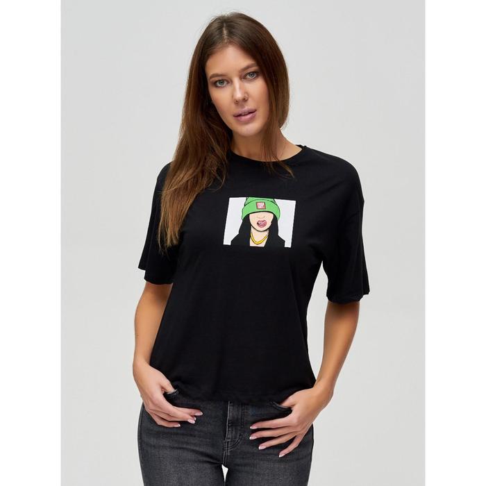 Футболка женская, размер 44, цвет чёрный
Футболка женская, размер 44, цвет чёрный