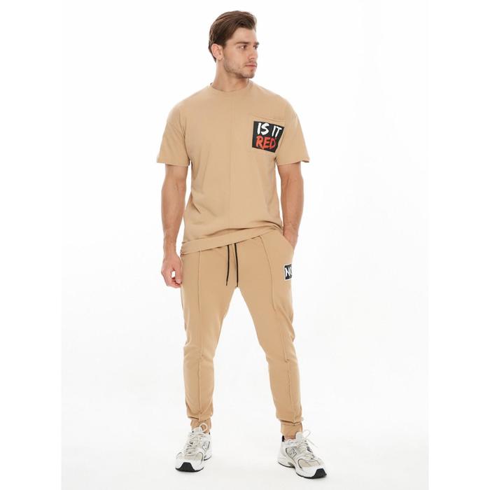 Костюм: джогеры с футболкой мужской, размер 48, цвет бежевый
Костюм: джогеры с футболкой мужской, размер 48, цвет бежевый