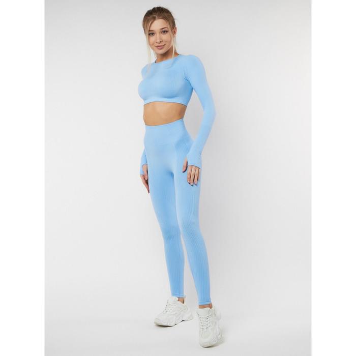 Костюм для фитнеса женский голубого цвета, размер 42-44
Костюм для фитнеса женский голубого цвета, размер 42-44