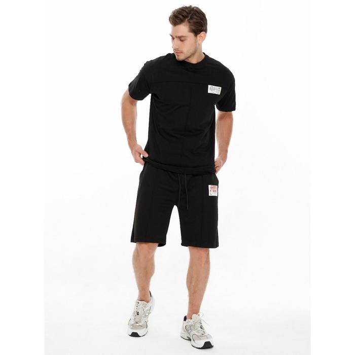 Костюм: шорты и футболка мужской, размер 44, цвет чёрный
Костюм: шорты и футболка мужской, размер 44, цвет чёрный