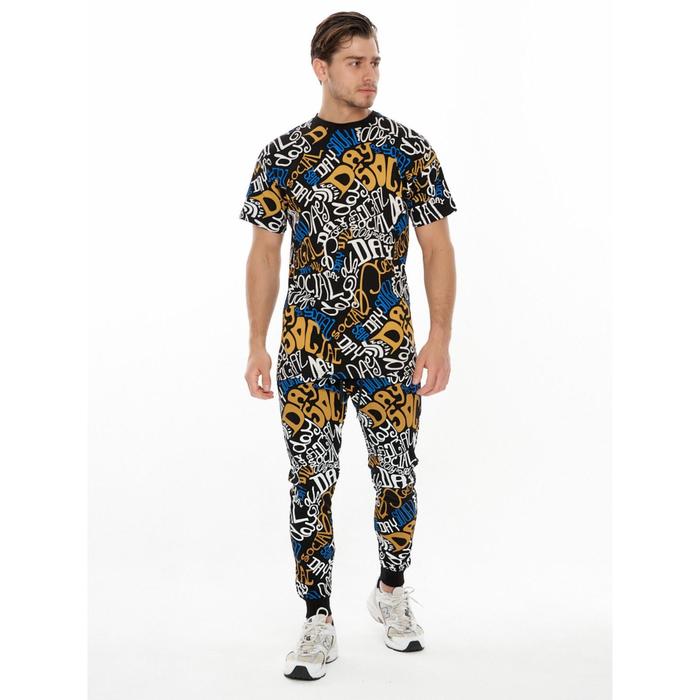 Костюм: штаны и футболка мужской, размер 48, цвет чёрный
Костюм: штаны и футболка мужской, размер 48, цвет чёрный