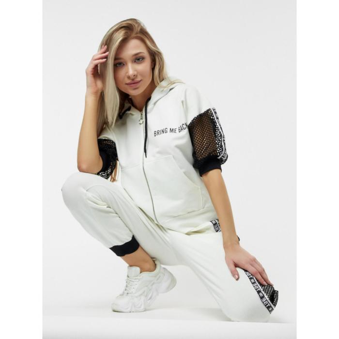 Спортивный костюм женский, размер 46-48, цвет белый
Спортивный костюм женский, размер 46-48, цвет белый