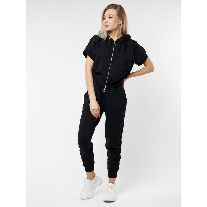 Спортивный костюм женский, размер 42-44, цвет чёрный
Спортивный костюм женский, размер 42-44, цвет чёрный