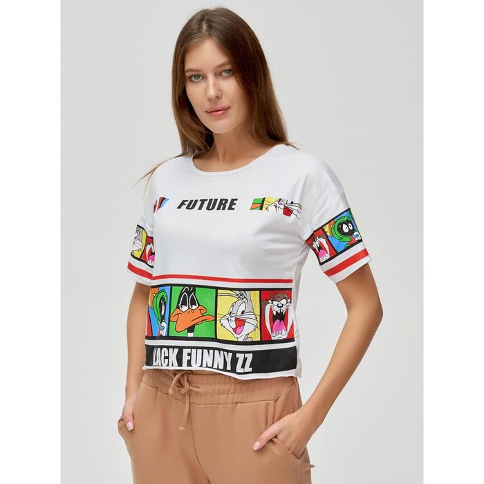 Топ футболка женская белого цвета, размер 42-46
Топ футболка женская белого цвета, размер 42-46