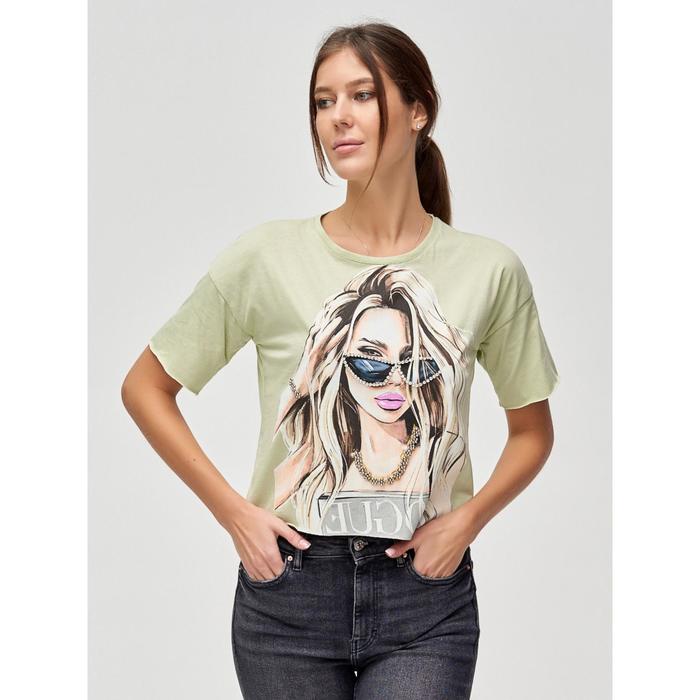 Футболка женская, размер 42-46, цвет салатовый
Футболка женская, размер 42-46, цвет салатовый