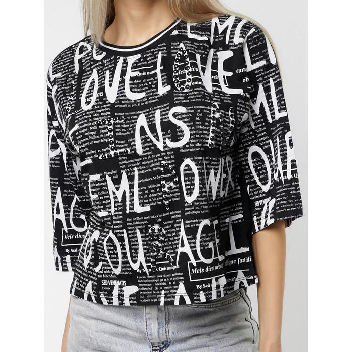 Футболка женская, размер 44-46, цвет чёрный
Футболка женская, размер 44-46, цвет чёрный