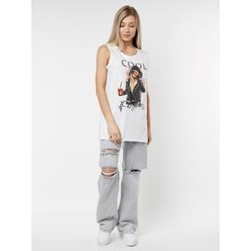 Футболка без рукавов женская, размер 44-46, цвет белый
Футболка без рукавов женская, размер 44-46, цвет белый