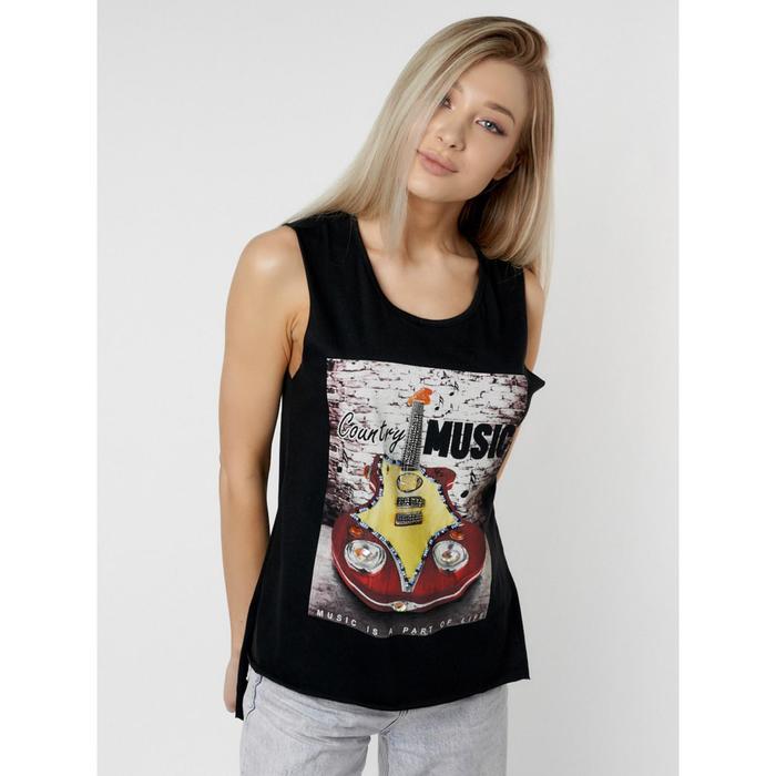 Футболка без рукавов женская, размер 42-44, цвет чёрный
Футболка без рукавов женская, размер 42-44, цвет чёрный