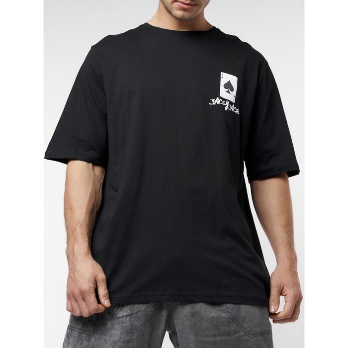 Футболка мужская оверсайз чёрного цвета, размер 52
Футболка мужская оверсайз чёрного цвета, размер 52