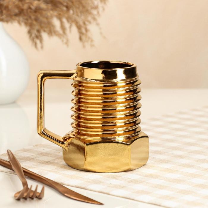 Кружка "Болт", булат, золотистая, 0.4 л
Кружка "Болт", булат, золотистая, 0.4 л