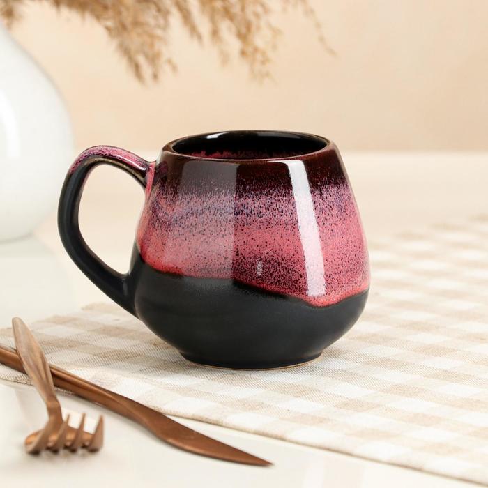 Кружка "Бочка", глазурь, матовая, чёрно-красная, 0.4 л
Кружка "Бочка", глазурь, матовая, чёрно-красная, 0.4 л