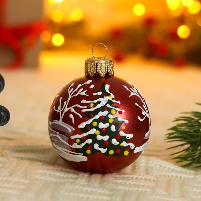 Ёлочный шар d-5 см "Нарядная ёлка" ручная роспись, красный
Ёлочный шар d-5 см "Нарядная ёлка" ручная роспись, красный