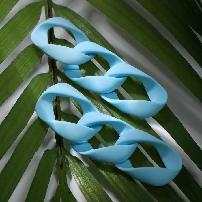 Серьги пластик "Цепь" квадратные звенья, цвет голубой
Серьги пластик "Цепь" квадратные звенья, цвет голубой