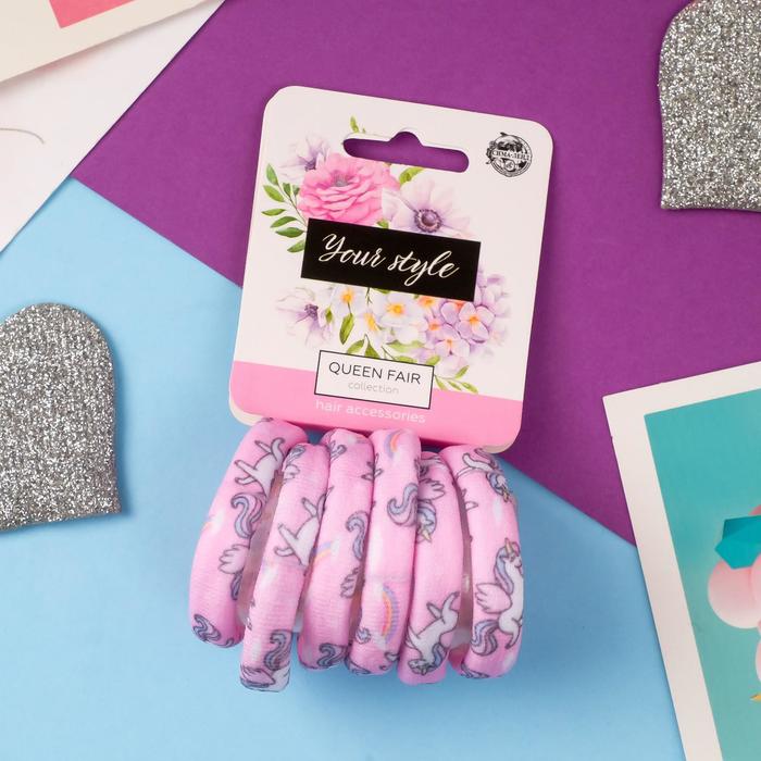 Резинка для волос "Лина" (набор 6 шт) единорожки, 4 см, микс
Резинка для волос "Лина" (набор 6 шт) единорожки, 4 см, микс