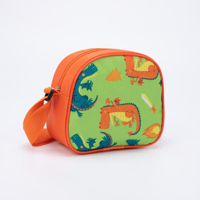 Сумка детская на молнии, регулируемый ремень, цвет зелёный/оранжевый
Сумка детская на молнии, регулируемый ремень, цвет зелёный/оранжевый