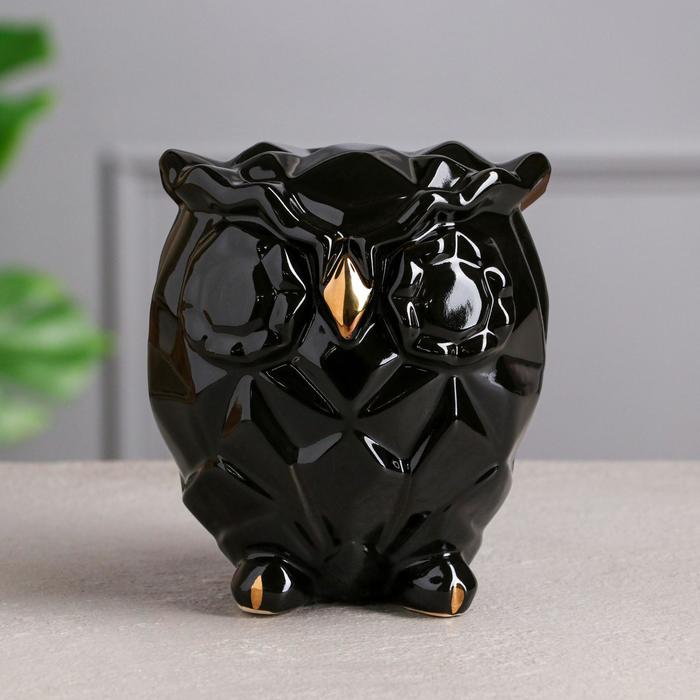 Копилка "Сова оригами", глазурь, чёрная с золотом, 17 см
Копилка "Сова оригами", глазурь, чёрная с золотом, 17 см