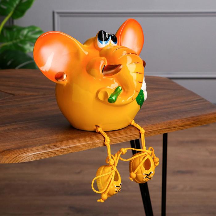 Копилка "Слон", жёлтая, керамика, 17 см, в подарочной упаковке
Копилка "Слон", жёлтая, керамика, 17 см, в подарочной упаковке