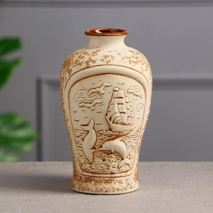 Ваза настольная "Морская", под шамот, 19 см
Ваза настольная "Морская", под шамот, 19 см