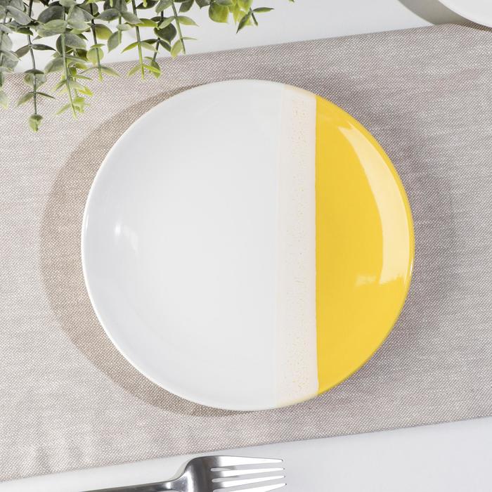 Тарелка «Полоски», d=18,5 см, цвет жёлтый
Тарелка «Полоски», d=18,5 см, цвет жёлтый