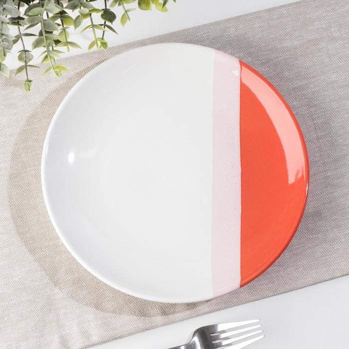 Тарелка «Полоски», d=21 см, цвет коралловый
Тарелка «Полоски», d=21 см, цвет коралловый