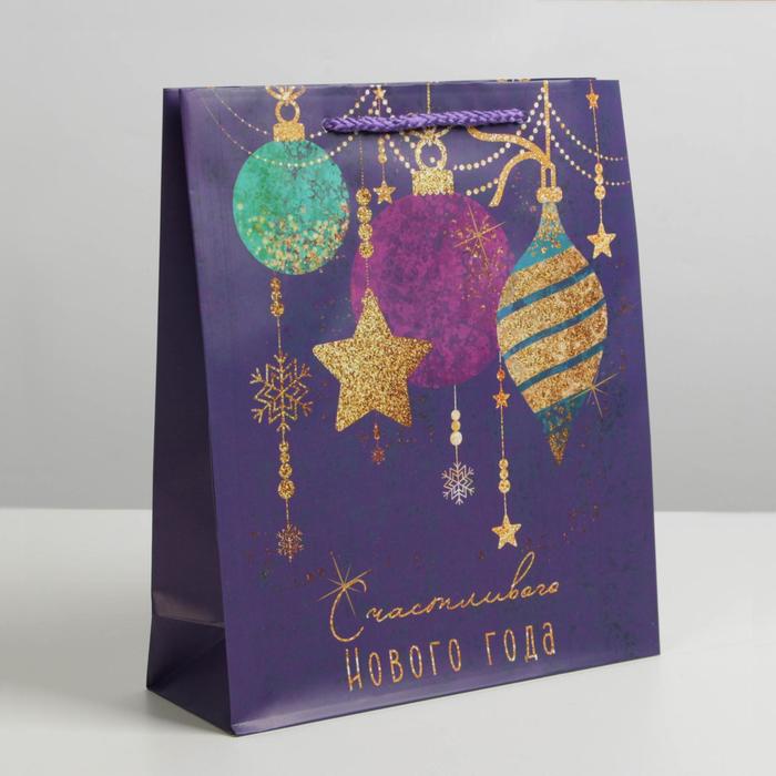 Пакет ламинированный вертикальный «Счастливого Нового года», ML 23 × 27 × 8 см 
Пакет ламинированный вертикальный «Счастливого Нового года», ML 23 × 27 × 8 см