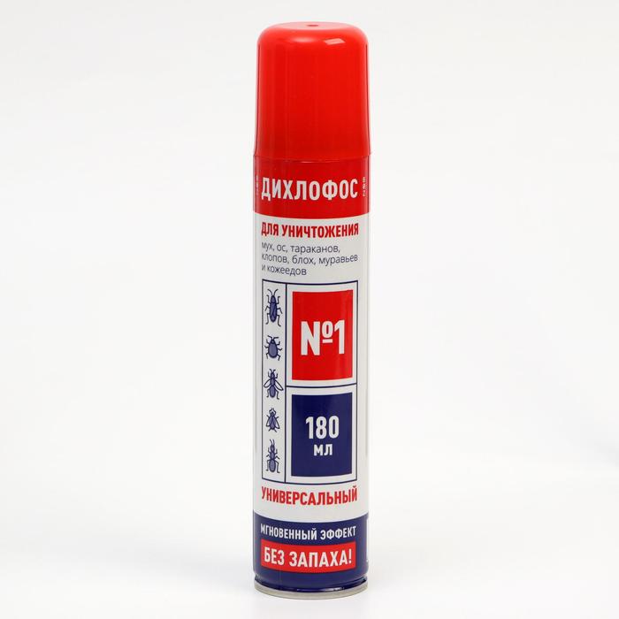 Средство инсектицидное "Дихлофос №1", универсальный, от насекомых, 180 мл
Средство инсектицидное "Дихлофос №1", универсальный, от насекомых, 180 мл
