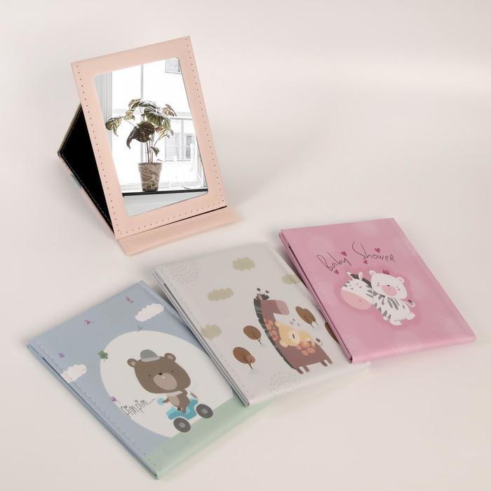 Зеркало настольное, зеркальная поверхность 10,6 × 16,7 см, рисунок МИКС