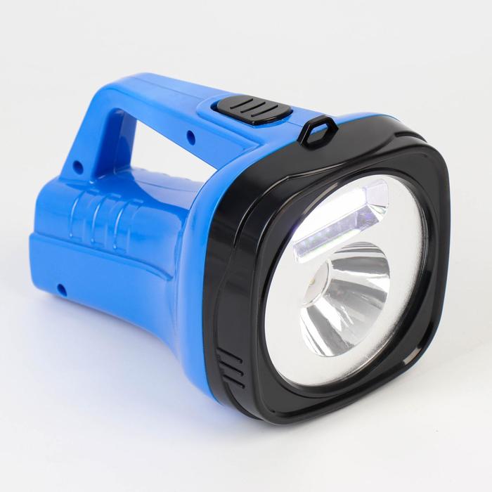 Фонарь ручной аккумуляторный, 2 Вт+3 Вт, 800 мАч, 11 х 18 см, синий 
Фонарь ручной аккумуляторный, 2 Вт+3 Вт, 800 мАч, 11 х 18 см, синий