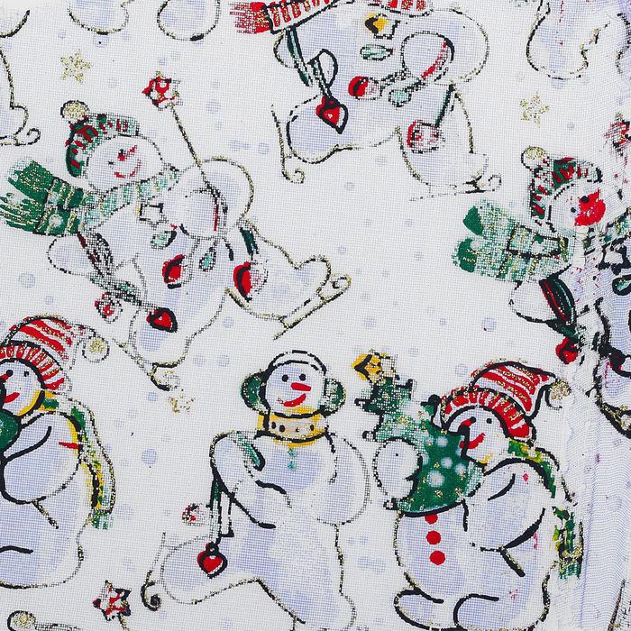 Ткань органза Снеговики с елочками, ширина 150 см
Ткань органза Снеговики с елочками, ширина 150 см