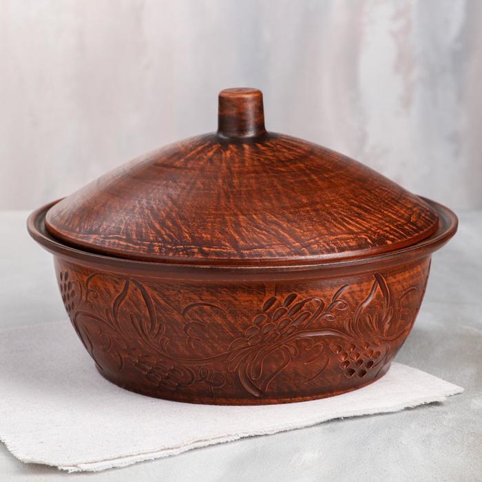 Пловница "Резной узор", декор, красная глина, 2.2 л
Пловница "Резной узор", декор, красная глина, 2.2 л