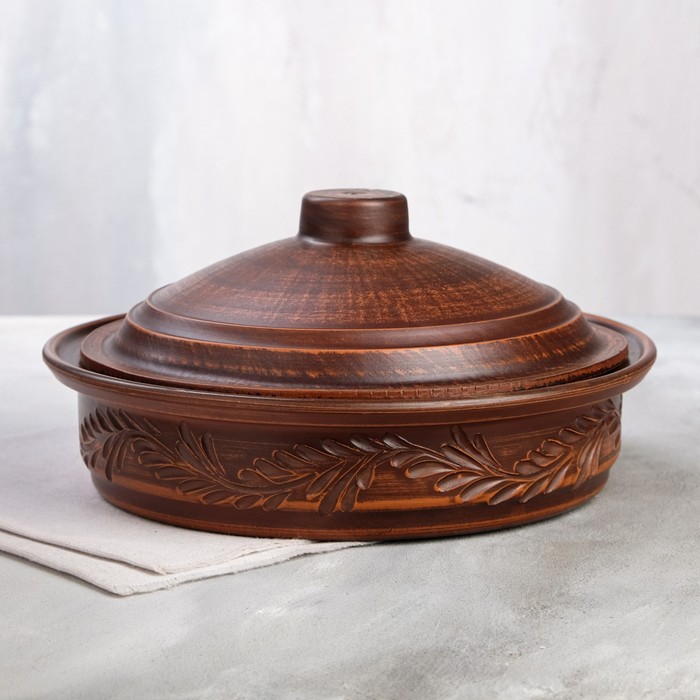 Сковорода "Резной узор", с крышкой, декор, красная глина, 1.7 л
Сковорода "Резной узор", с крышкой, декор, красная глина, 1.7 л