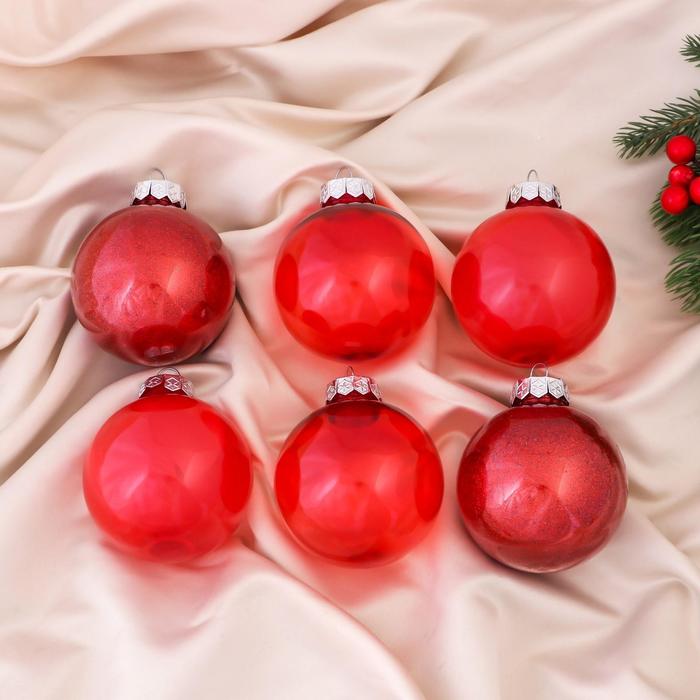 Набор шаров пластик d-8 см, 6 шт "Фелиция ассорти" красный 
Набор шаров пластик d-8 см, 6 шт "Фелиция ассорти" красный