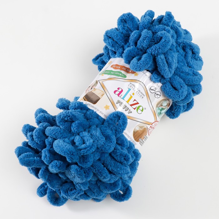 фото Пряжа "puffy" 100 % микрополиэстер 9м/100г (637 джинс) alize