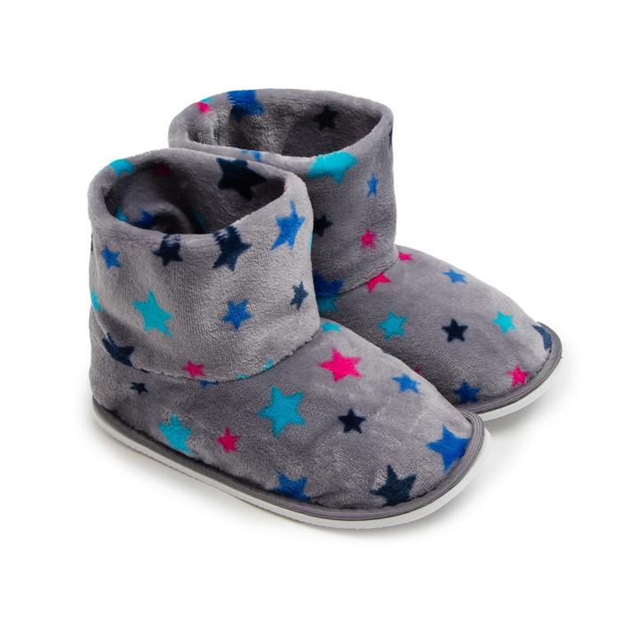 Тапочки женские, цвет серый звезды, размер 40 
Тапочки женские, цвет серый звезды, размер 40