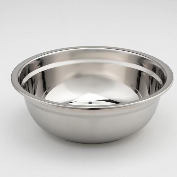 фото Миска, 1,8 л, d=22 см, 201 марка стали, толщина 2 мм, внутренний диаметр 20 см