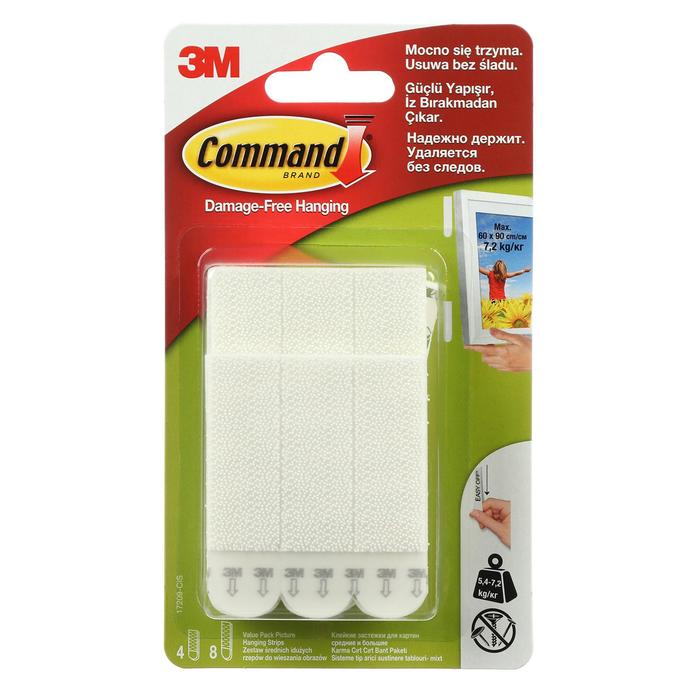 Застежки самоклеящиеся для картин, Command 17209 белые, средние и большие, 4+8 пар
Застежки самоклеящиеся для картин, Command 17209 белые, средние и большие, 4+8 пар