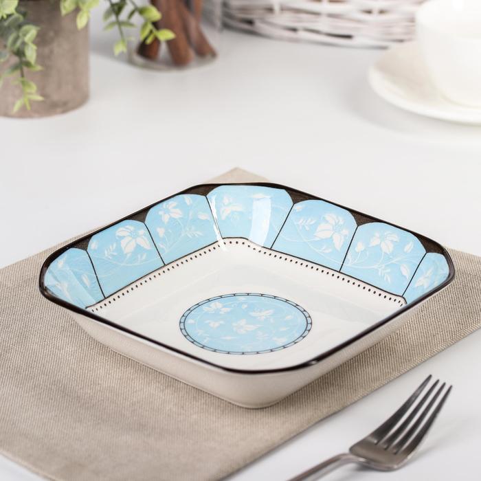 Тарелка квадратная «Вдохновение», 18,5×4 см, цвет голубой
Тарелка квадратная «Вдохновение», 18,5×4 см, цвет голубой