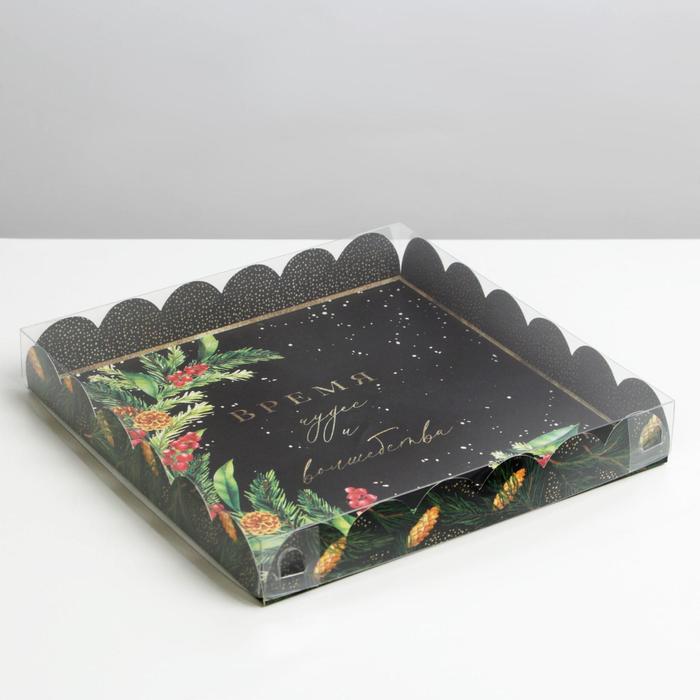 Коробка для кондитерских изделий с PVC крышкой «Black», 21 × 21× 3 см
Коробка для кондитерских изделий с PVC крышкой «Black», 21 × 21× 3 см