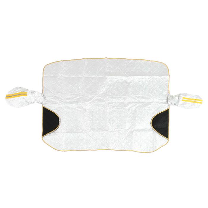 Защитный чехол-накидка на стекло автомобиля и зеркала 110х140 см, 2 слоя, светоотражающий 
Защитный чехол-накидка на стекло автомобиля и зеркала 110х140 см, 2 слоя, светоотражающий