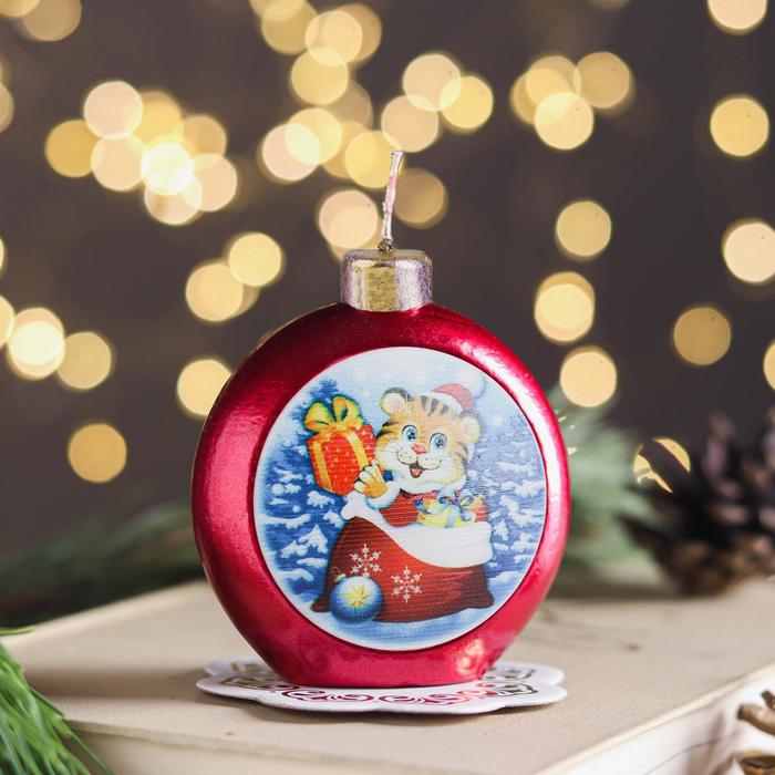 Свеча фигурная "Ёлочный шар", 7,5х6,8 см, 65 гр, красный металлик
Свеча фигурная "Ёлочный шар", 7,5х6,8 см, 65 гр, красный металлик