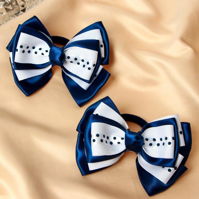 Резинка для волос "Бантик" (цена за пару) классика кружочки, бело-синий
Резинка для волос "Бантик" (цена за пару) классика кружочки, бело-синий