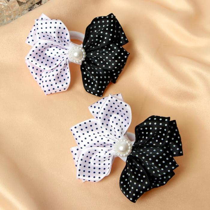 Резинка для волос "Бантик" (цена за пару) классика жемчуг горох, чёрно-белый
Резинка для волос "Бантик" (цена за пару) классика жемчуг горох, чёрно-белый