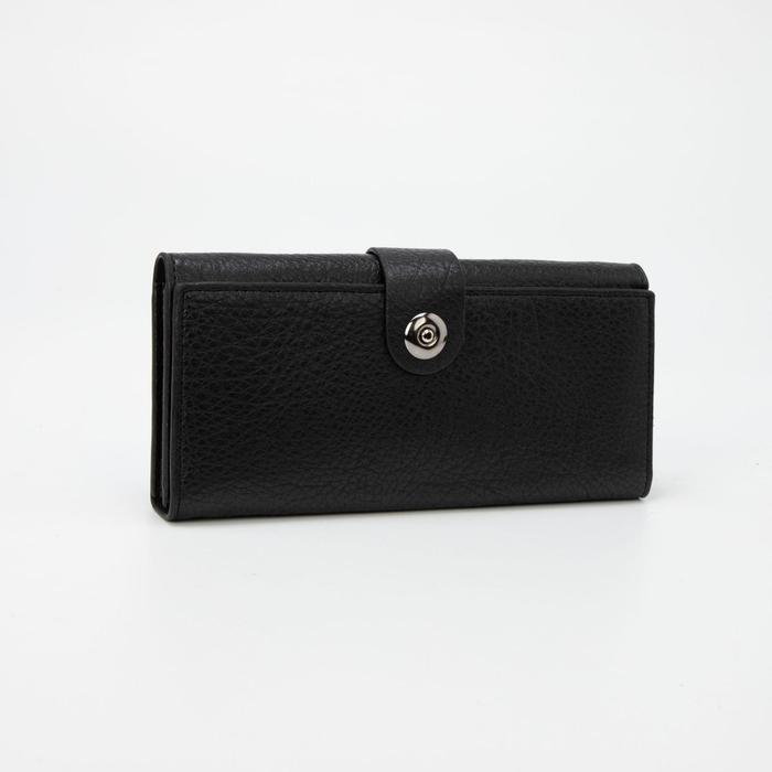 Кошелёк женский, 2 отдела на магните, цвет чёрный
Кошелёк женский, 2 отдела на магните, цвет чёрный