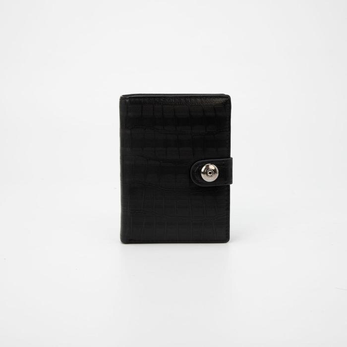 Портмоне мужское, 3 в 1, 2 отдела на кнопке, отдел для автодокументов и паспорта, цвет чёрный
Портмоне мужское, 3 в 1, 2 отдела на кнопке, отдел для автодокументов и паспорта, цвет чёрный