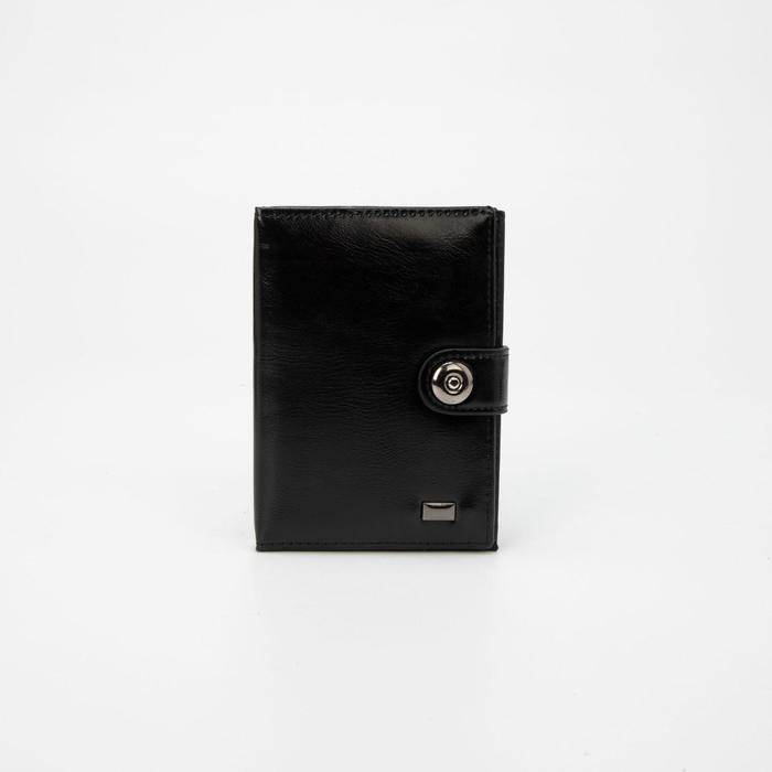 Обложка для автодокументов и паспорта на магните, цвет чёрный 
Обложка для автодокументов и паспорта на магните, цвет чёрный