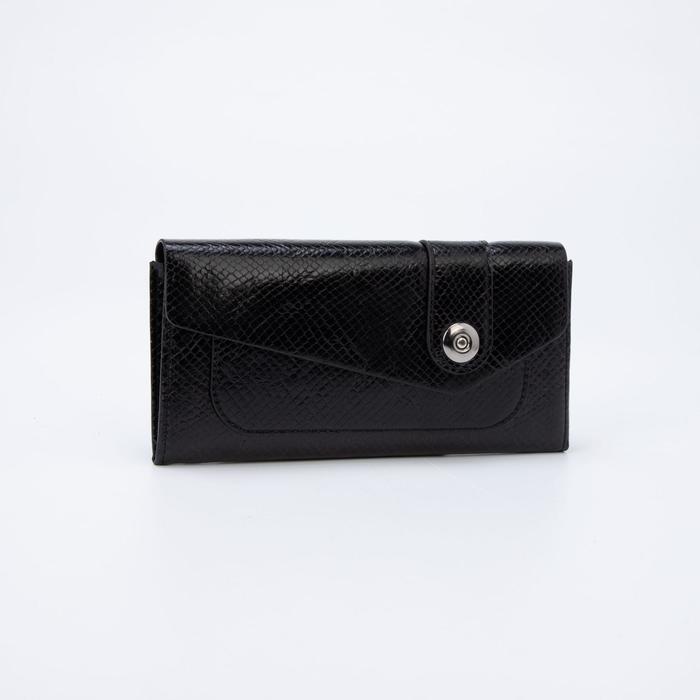Кошелёк женский, 2 отдела на магните, цвет чёрный
Кошелёк женский, 2 отдела на магните, цвет чёрный