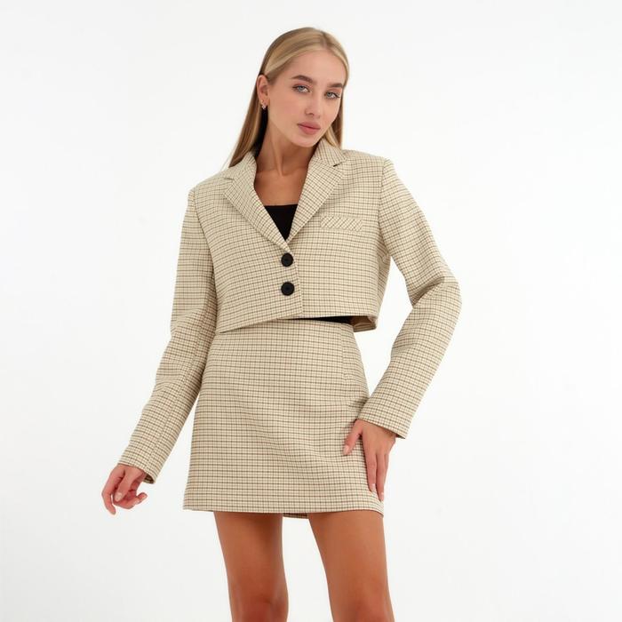 Пиджак женский укороченный MIST р. 44, бежевый
Пиджак женский укороченный MIST р. 44, бежевый