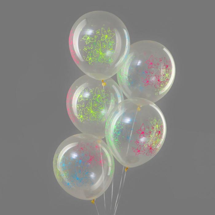 Шар воздушный прозрачный «Яркие бабочки», 5 шт., 12"
Шар воздушный прозрачный «Яркие бабочки», 5 шт., 12"