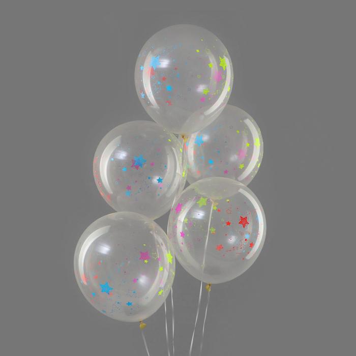 Шар воздушный прозрачный «Звёзды в небе», 5 шт., 12"
Шар воздушный прозрачный «Звёзды в небе», 5 шт., 12"