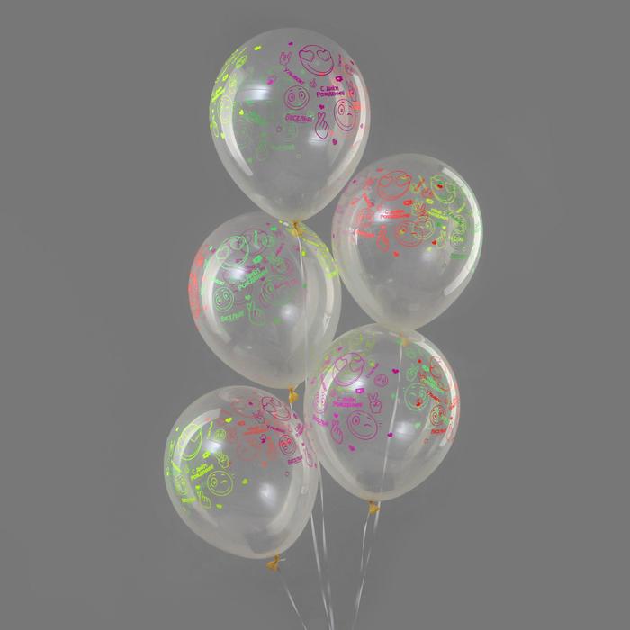 Шар воздушный прозрачный «С Днём Рождения», смайлы, 25 шт., 12"
Шар воздушный прозрачный «С Днём Рождения», смайлы, 25 шт., 12"